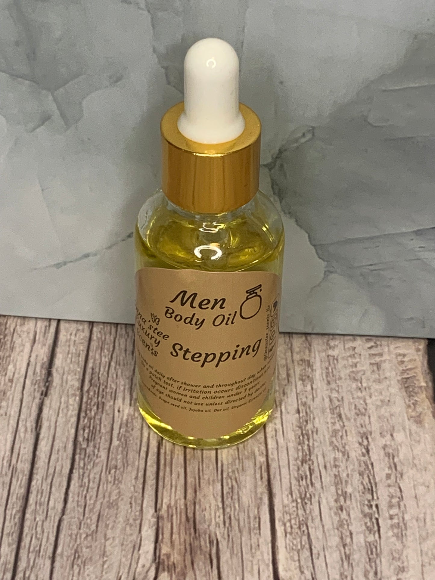 "Stepping" Men Therapeutic Body Oil