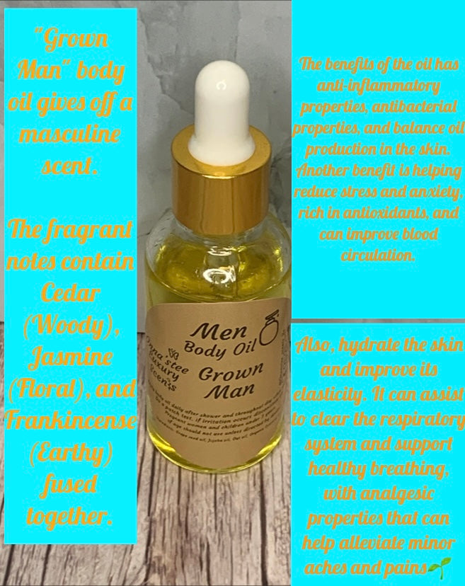 "Grown Man" Men Therapeutic Body Oil