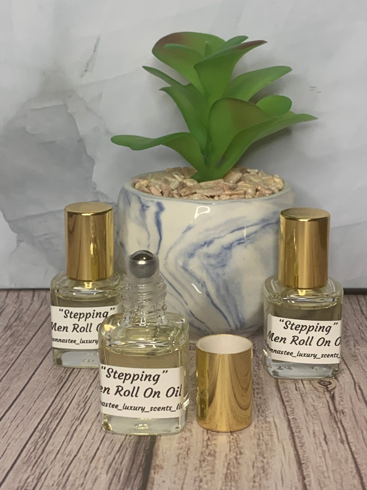 “Stepping” Men Therapeutic Roll On Oil